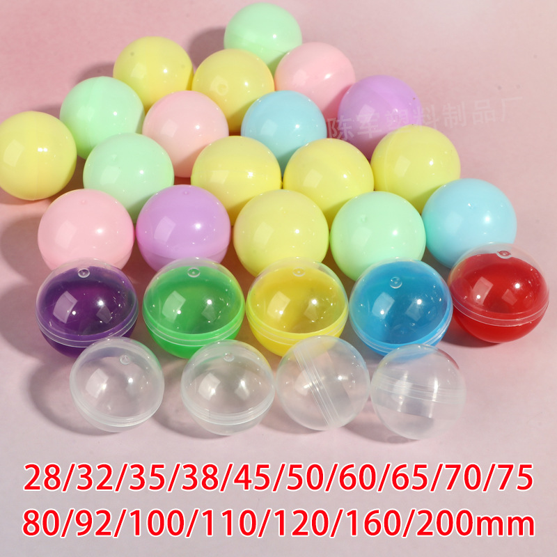 Cápsulas de Huevo para Sorteo 32mm 45mm 50mm 75mm 100mm de Plástico PP Multicolor, Redondo para Eventos y Fiestas