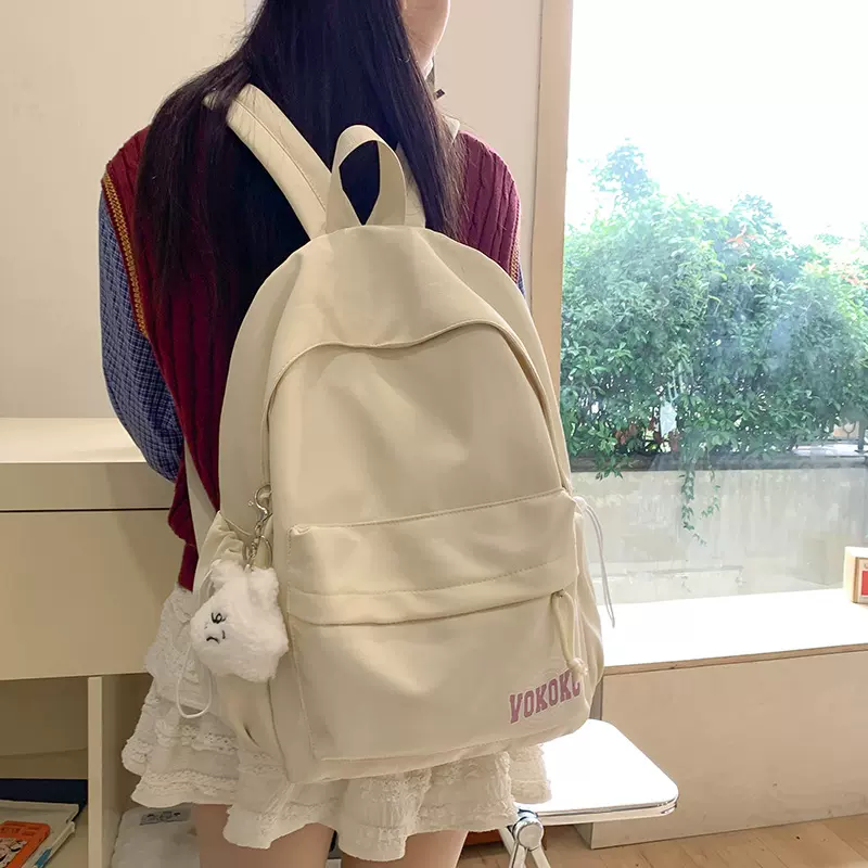 2024新款双肩书包学院风小清新中女学生韩版睿营百搭简约休闲包