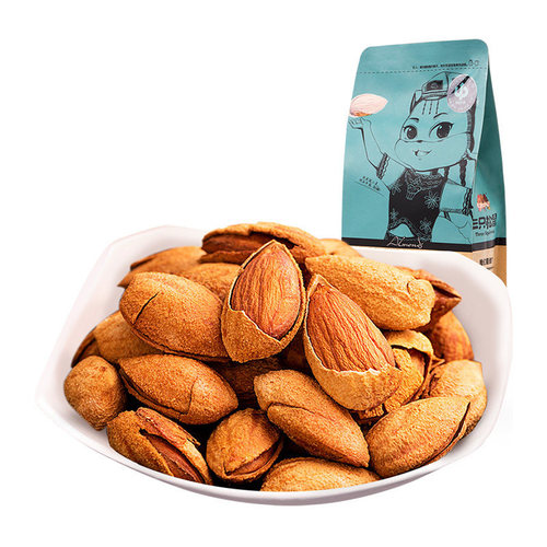 One piece drop shipping three squirrels hand-peeled almonds 160g/bag casual snacks almonds nuts dried fruits