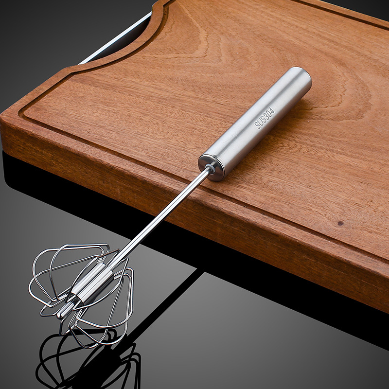 Stainless Steel Semi-automatic Egg Whisk Handheld Baking Mixer_voghion.com