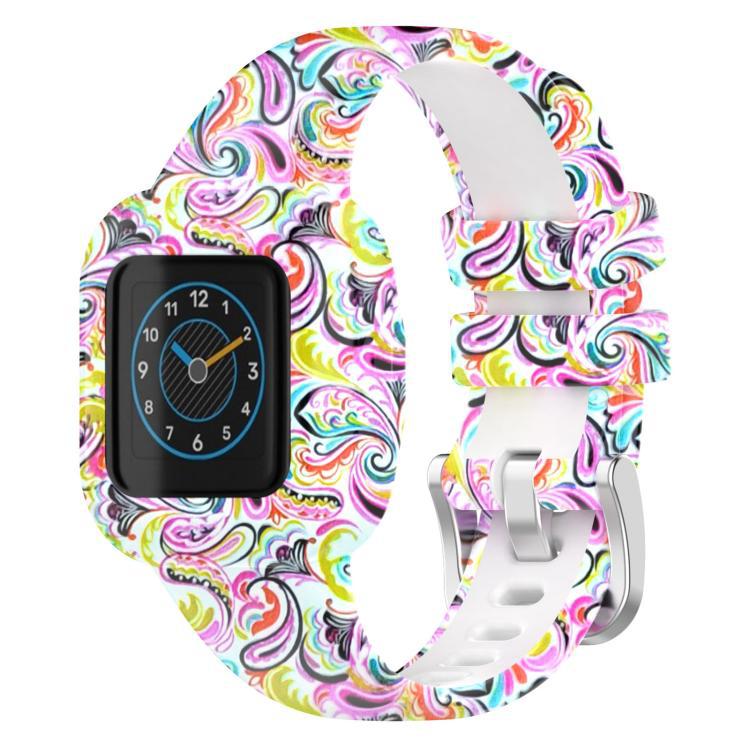 xDfind correa de silicona impresa de hebilla de acero para Garmin Fit JR3 / Garmin Vivofit JR 3