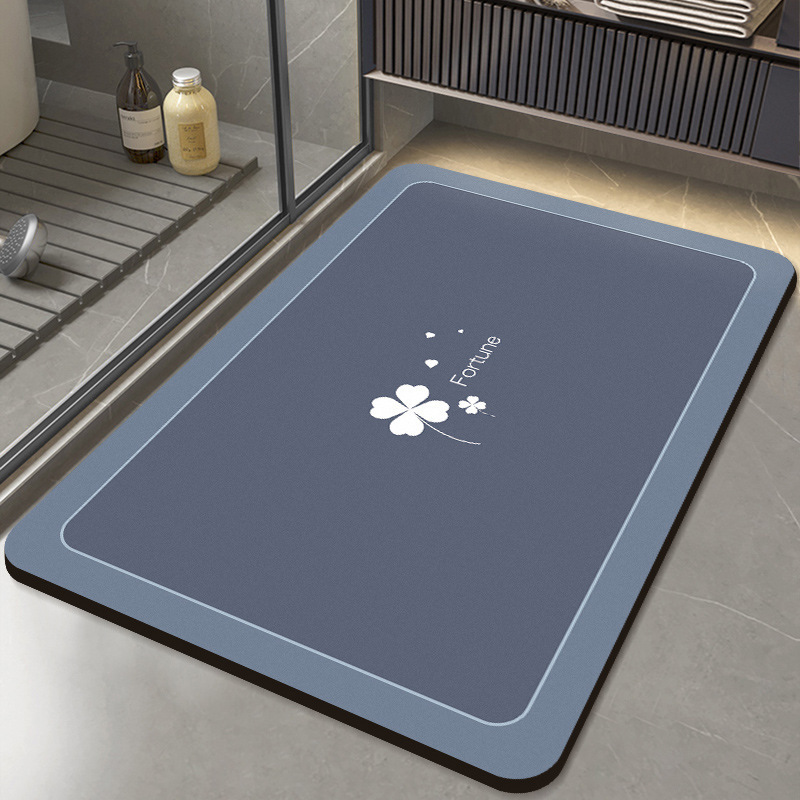 Simple and High-End Diatomaceous Earth Bathroom Floor Mat, Water-Absorbent, Quick-Drying, Easy to Maintain, Dirt-Resistant, Wear-Resistant Entryway Mat
