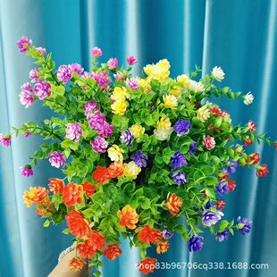 Foreign Trade Amazon Simulation Camellia Plastic Flower Full Sky Simple Flower Roses