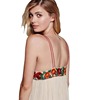 Sexy dress, European style, flowered, with embroidery, V-neckline, backless, strap bra