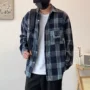 宽松新款春秋季格子衬衣