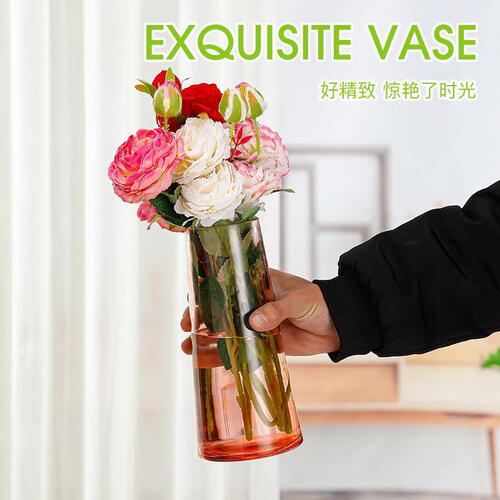 Nordic ins style simple gold painted glass vase hydroponic flower arrangement home living room entrance cabinet water culture creative
