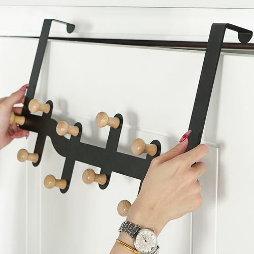 One-piece drop-shipping] Hooks behind the door for clothes hanger storage, nail-free entry door hooks, no need for punching holes, clothes hangers on the door