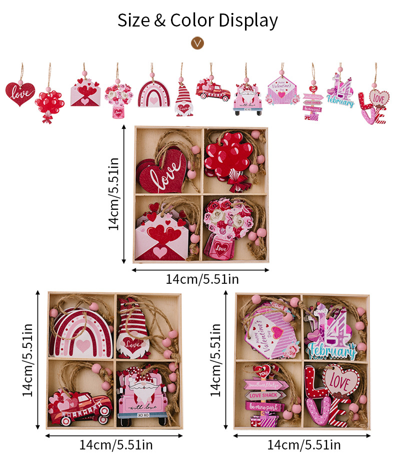 135g Weight pendant Home Textiles & Decor Type Hanging Ornaments, Decorative Props Event & Party Supplies See detail page-[15 Books in a Box] Rainbow Horse Keychain Box Quantity Holiday, Date Occasion Wood Material Valentine'S Day Festival Letter, Heart Shape Pattern Romantic Style Valentine'S Day Romantic Letter Heart Shape Wood Holiday Date Hanging Ornaments Decorative Props 1