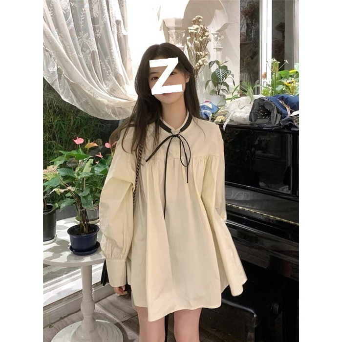 小个子衬衫娃娃连衣裙子女春秋新款法式温柔小众减龄短裙超仙内搭|undefined