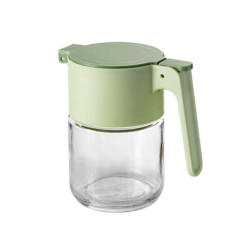 [Tarro de condimento sellado de cocina] frasco de condimento a prueba de humedad de vidrio cuantitativo sal de azúcar doméstica MSG botella de condimento de frasco de esencia de pollo