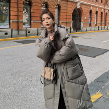 羽绒棉服女中长款过膝冬季韩版宽松加厚棉袄爆款时尚大码棉衣外套