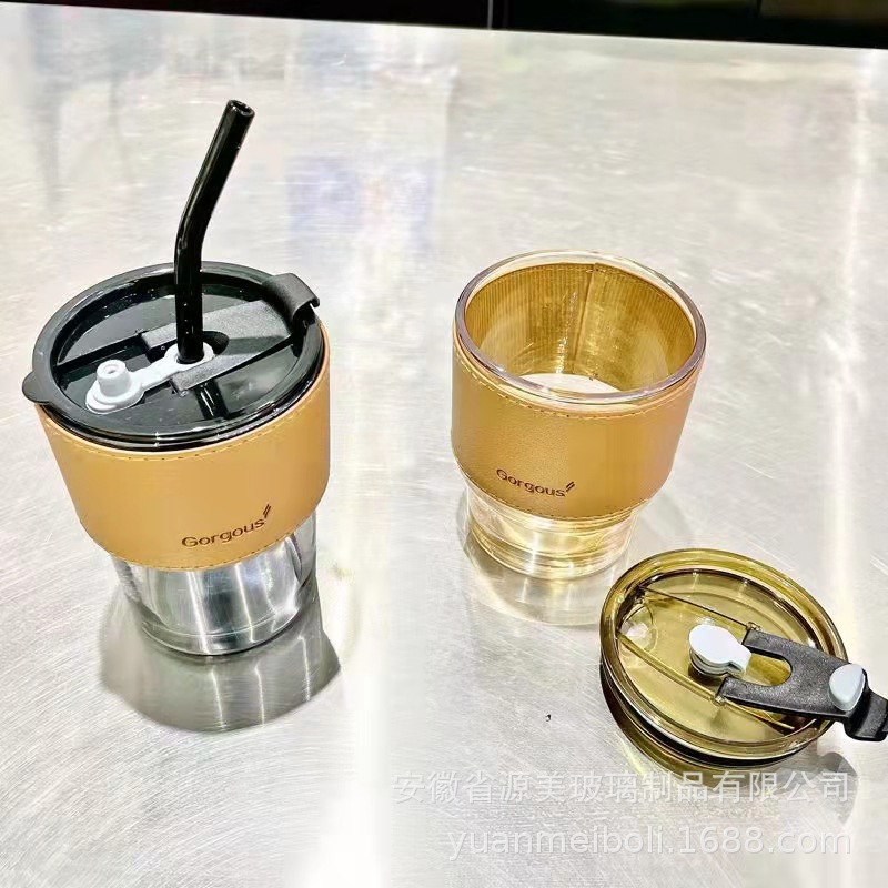 Ventilador de té estilo retro taza de bambú Oficina hogar taza de paja creativa simple taza de agua portátil en stock al por mayor