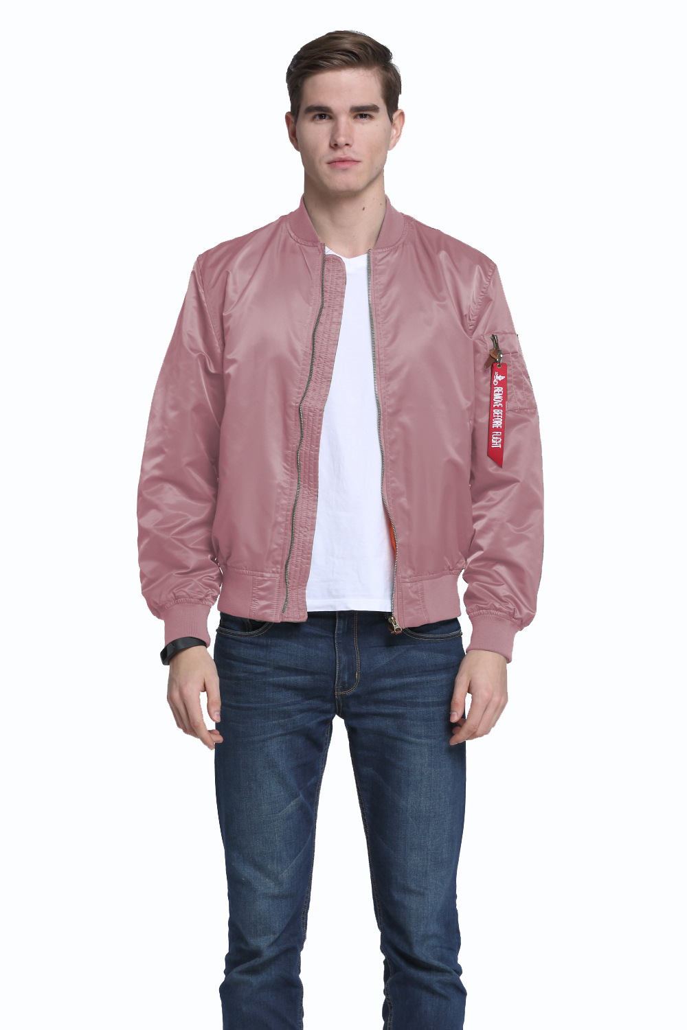 Nueva primavera y otoño delgado más tamaño de los hombres deportes casual stand collar Fuerza Aérea MA1 chaqueta piloto uniforme del béisbol