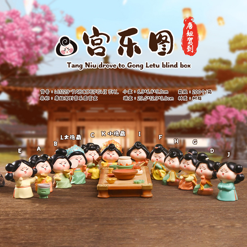 1229-7 당나라 누궁 음악 그림 10점