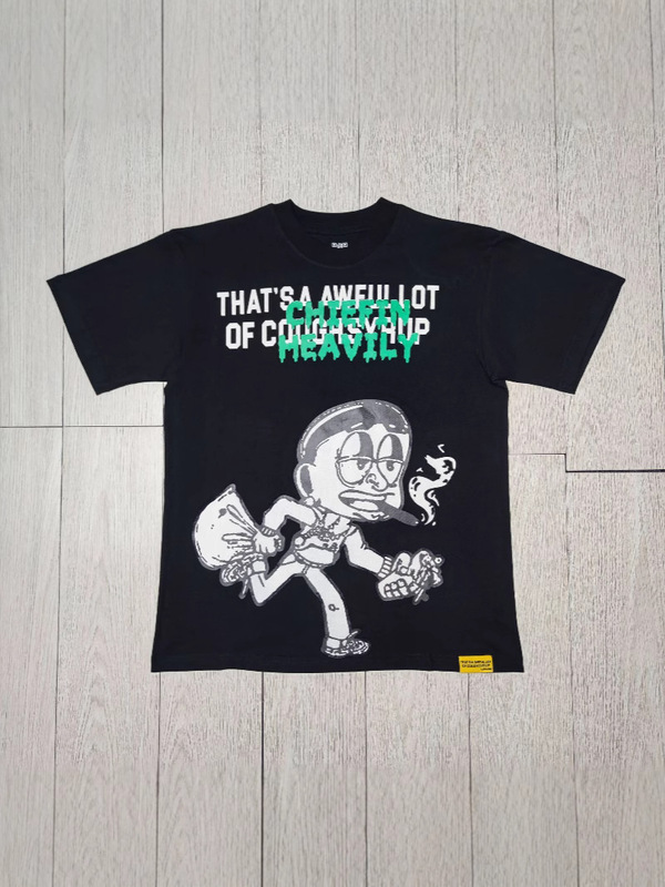 国境を越えた高品質THAT'S A AWFUL LOT OF COUGH SYRUP咳止めシロップ純綿Tシャツ|undefined