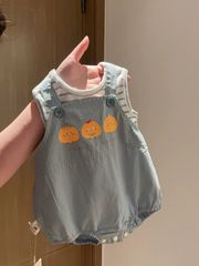 幼児・幼児用サマースーツ 0～3歳男女ベビーおしゃれベスト・オーバーオールスーツ 夏のお出かけ服5