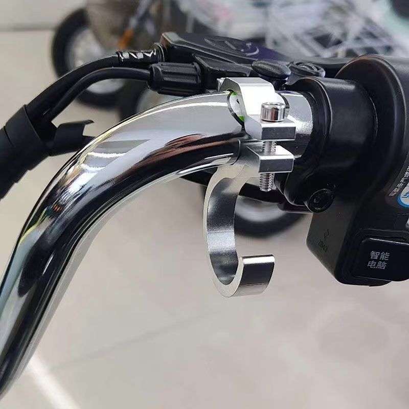 バッテリーカーハンドルフック、丸頭、パンチフリー、アルミニウム合金電気自動車ペダル、多機能ユニバーサルフロント改造|undefined