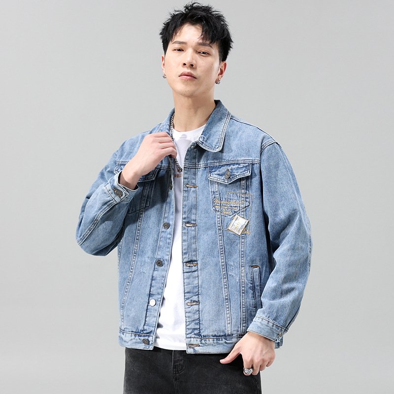 Cowboy boys in spring autumn, Korean version, cool and versatile workwear for men, trendy brand men's jacket_voghion.com