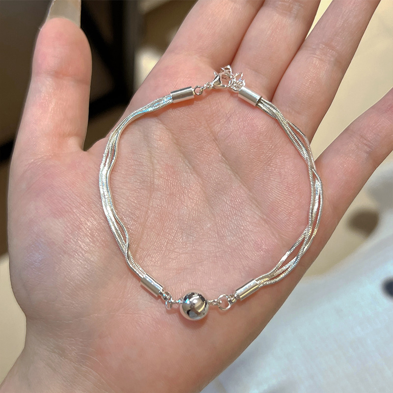 S925碎银子纯银蝴蝶手链女轻奢小众精致足银手镯手饰女友闺蜜礼物|undefined
