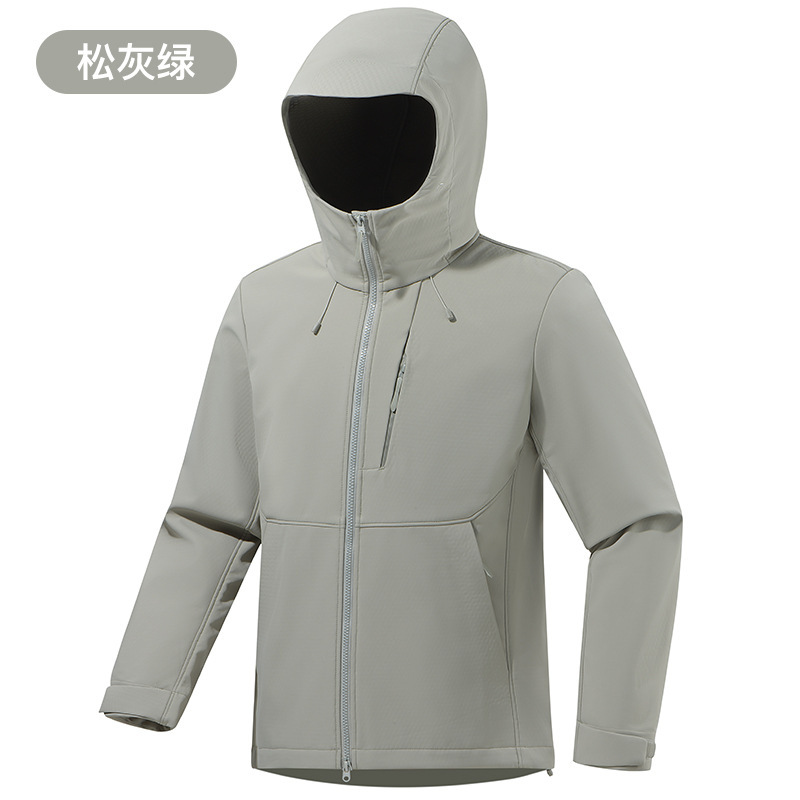 2025新款软壳冲锋衣防风防水加绒保暖户外工作登山服外套定制LOGO|undefined