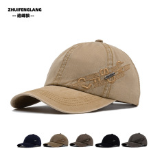 外贸水洗棒球帽男士欧美户外遮阳帽字母刺绣运动鸭舌帽时尚太阳帽