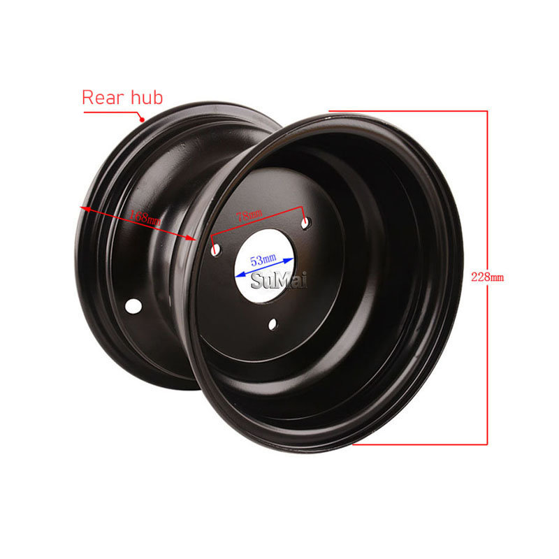 Atv Atv Accessories 19X7.00-8 Tire Rim 18X9.5-8 Four-Wheel Vehicle Steel Rim Three-Hole Wheel Hub