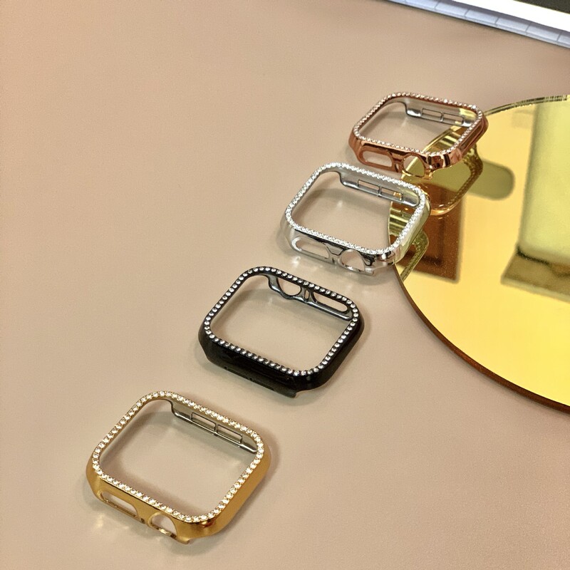 Suitable for Apple Watch Protective Case iwatch1/2/3/4/5/6/7 Single Ring Diamond iwatch Protective Case