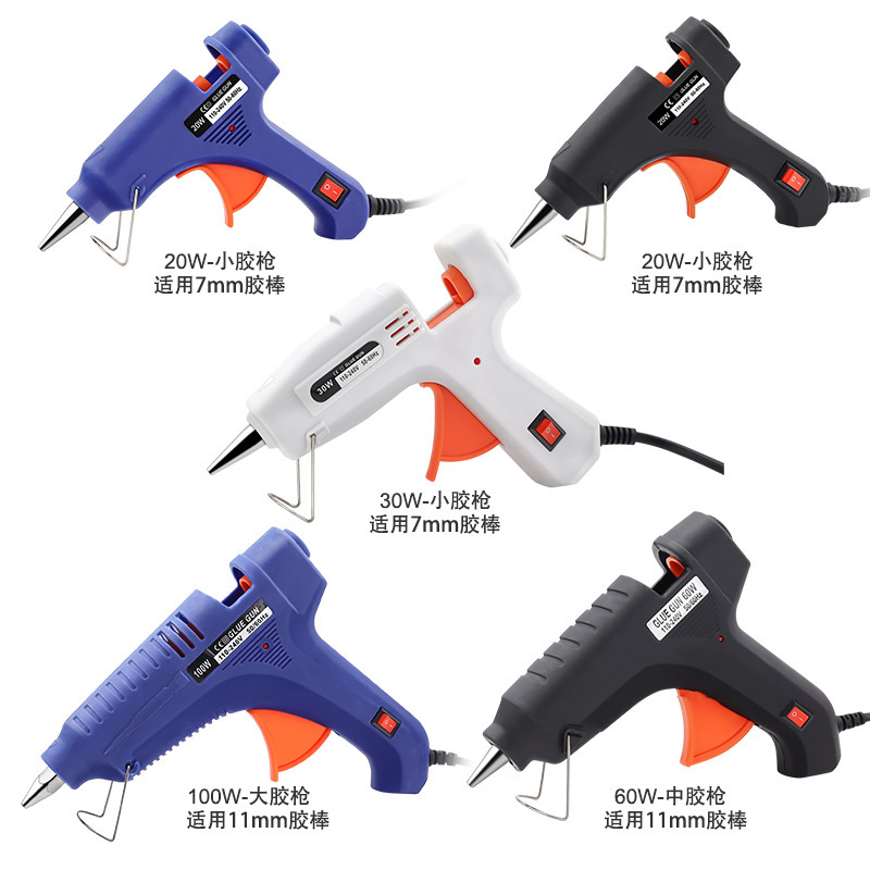 Hot Melt Glue Gun Manufacturer Wholesale Multi-Color Universal Glue Gun 7mm 11mm Glue Sticks DIY Craft-Specific Hot Melt Gun 60W