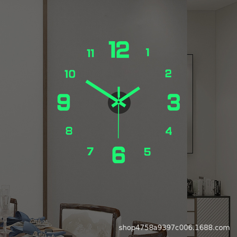 Fábrica de un reloj de pared silencioso creativo transfronterizo simple DIY sala de estar decoración tridimensional reloj reloj europeo