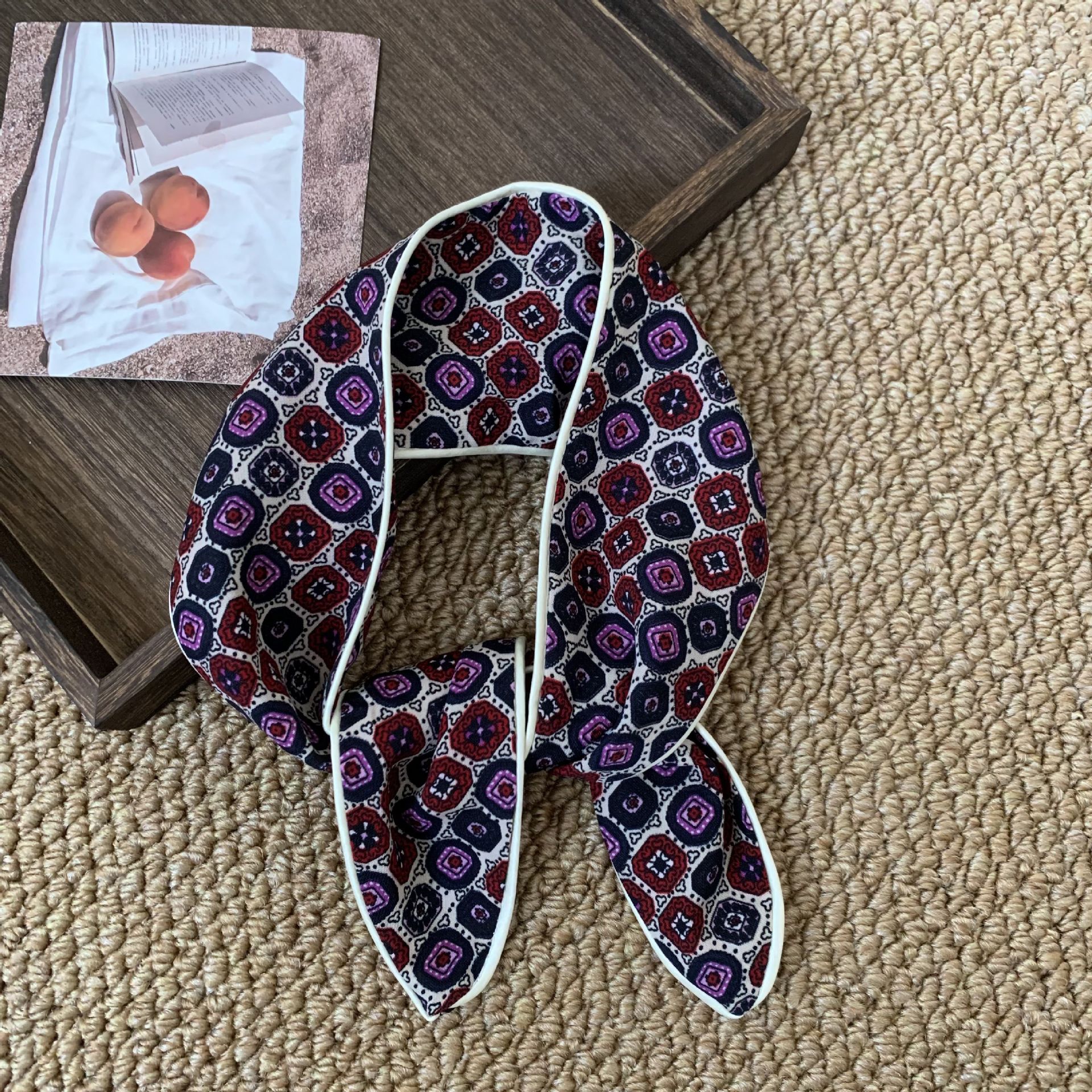 Pañuelo a cuadros Pañuelo de seda largo de algodón para mujer verano nuevo estilo pequeño estampado accesorios de todo fósforo bufanda de cuello correa para el cabello atado