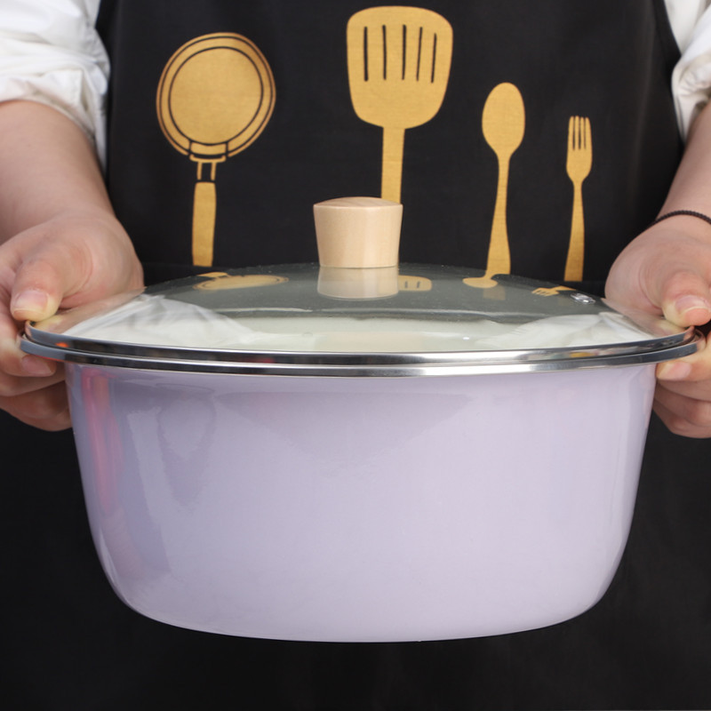 Ouli casa cocina cuenca de sopa de esmalte y cuenca de huevo cuenca de lavado de verduras cuenca de esmalte cuenca de mezcla