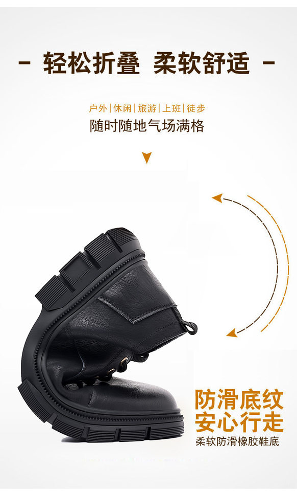 Giày da nam kiểu công sở bốn mùa, đế mềm, dây buộc, mũi tròn — PZ3039 Màu nâu, PZ3039 màu xám, PZ3039 màu đen chi tiết 8