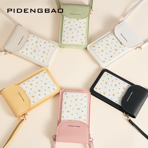  cross-border new style touch screen mobile phone bag women's shoulder crossbody bag girls mini phone bag