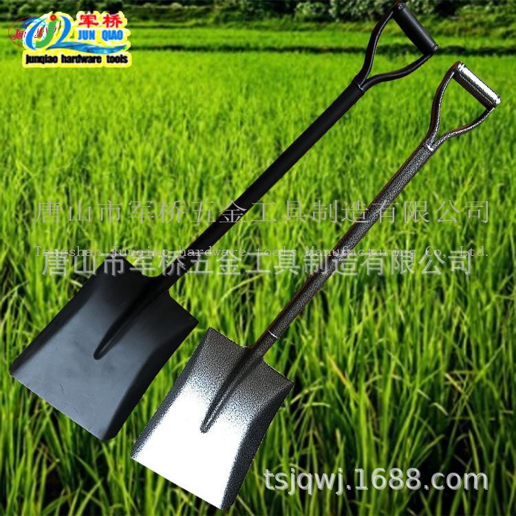 工厂直供焊接铁柄锹出口东南亚斯里兰卡一体锹农用淬火铁锹S501MY