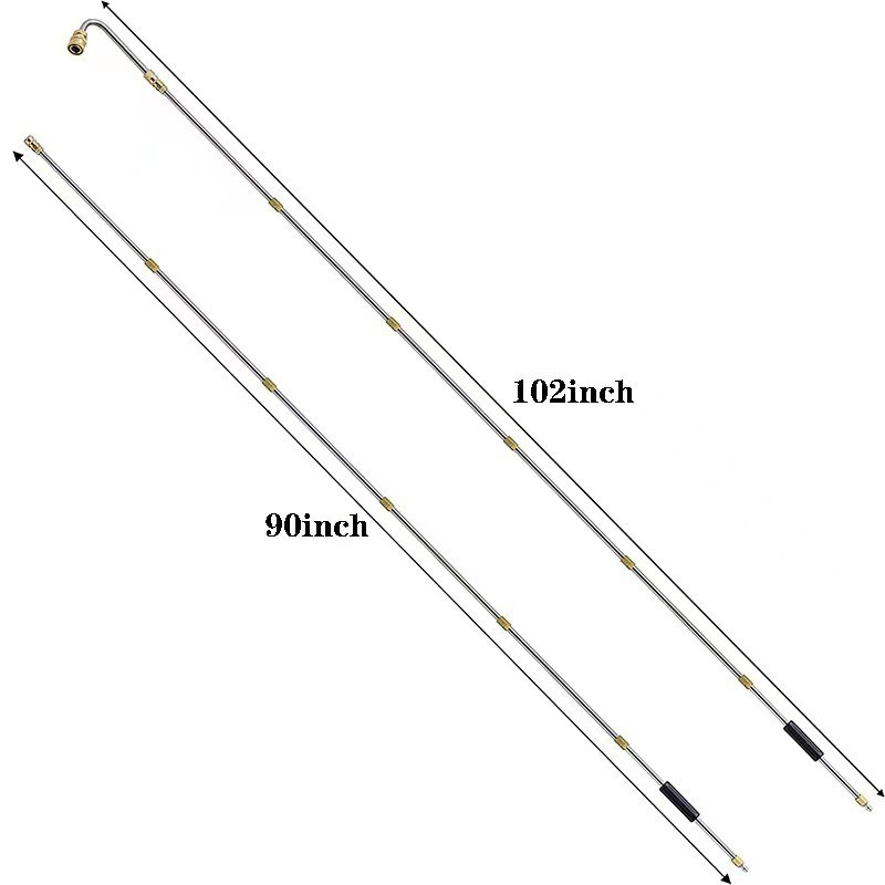 Cleaning Machine Water Gun Stainless Steel Extended Spray Rod Quick Connector Extension Rod 7-Piece Set