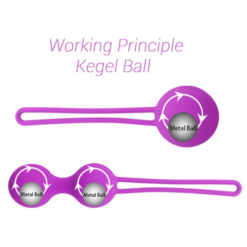 Vaginal Dumbbell Kegel Trainer 3-Piece Set, Silicone Vibrating Pelvic Floor Balls, Pink — detail image 7