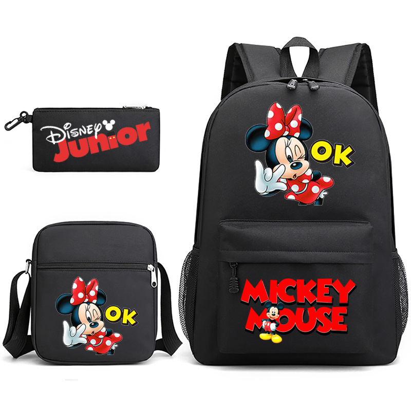 3-pieza portátil traje para niñas estudiantes universitarios niños mochila de lona Mickey/ratón 2022