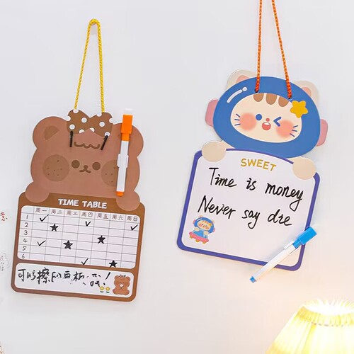 Children's cartoon erasable drawing board kindergarten early education double-sided writing graffiti drawing board students erasable writing message board