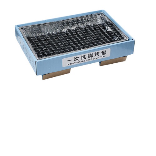 [Zibo BBQ] Disposable barbecue stove, household outdoor barbecue meat rack, smokeless carbon small grill tool