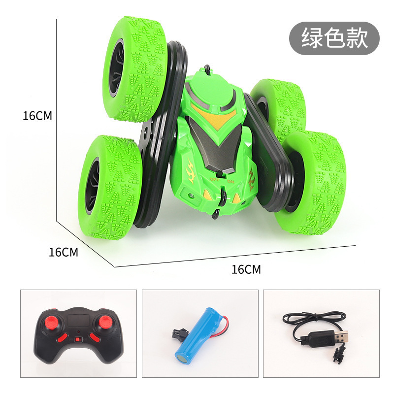 Transfronterizo RC coche de control remoto recargable doble cara acrobacias giratorias vehículo todoterreno para niños 2.4G coche de juguete eléctrico de control remoto