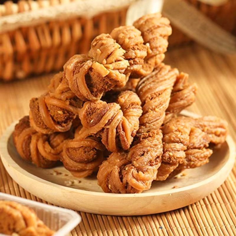 天津名物麻の花袋詰め伝統菓子クラシックまろやかでサクサクしたカジュアルな朝食の食事代替満腹スナック|undefined