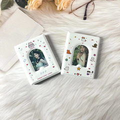 Ins風三寸アルバム画素子猫透かし小カード冊カードバッグ収納帳かわいい追星小カード収納帳