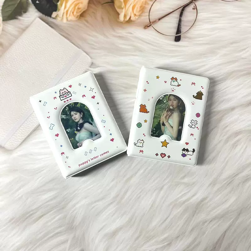 ins风三寸相册像素小猫镂空小卡册 卡包收纳册可爱追星小卡收纳册