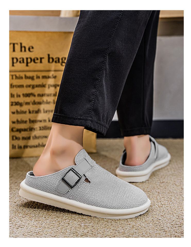 Dép sandal nam nửa gót không quai hậu, thoáng khí mùa hè, đế bằng nhẹ, size lớn 39–47 — BK 502m màu, BK 503m màu, BK 505m màu nâu, BK501 kaki chi tiết 26