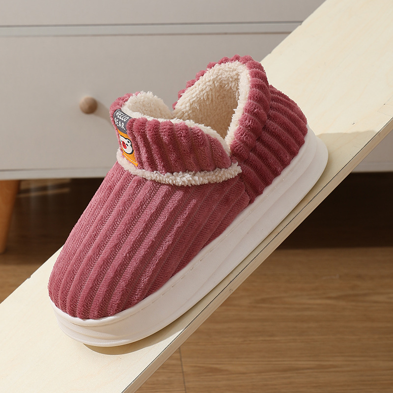 Unisex Casual Solid Color Round Toe Cotton Slippers display picture 1