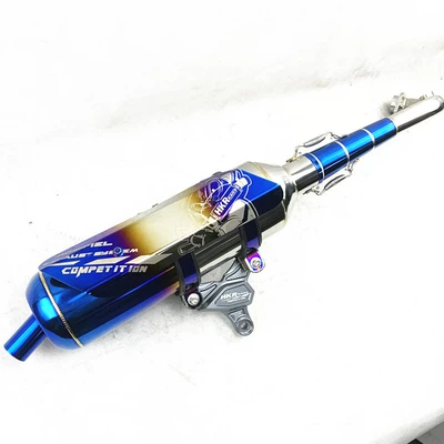 Motorcycle exhaust pipe Blue Gradient Hkr Exhaust