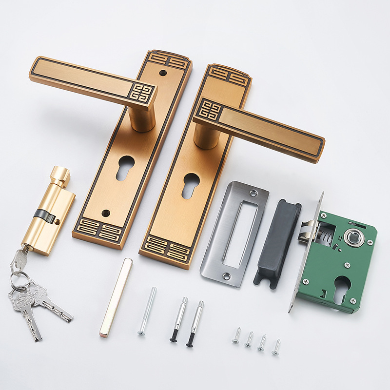 Cerradura de la puerta de interior del Hogar Universal dormitorio hardware cerradura de bloqueo de aleación de aluminio manija de la manija baño cerradura de la puerta