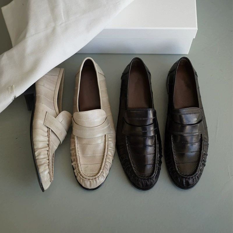 Внешняя торговля одиночные туфли женские ретро модные кожаные туфли повседневные кожаные туфли из угря Lefu обувь женские легкие и английский стиль