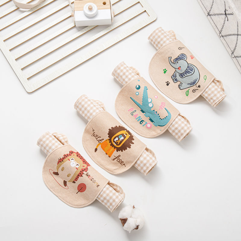 汗巾儿童宝宝吸汗巾毛巾婴儿垫背巾幼儿园大号彩棉印名字隔汗巾|ms