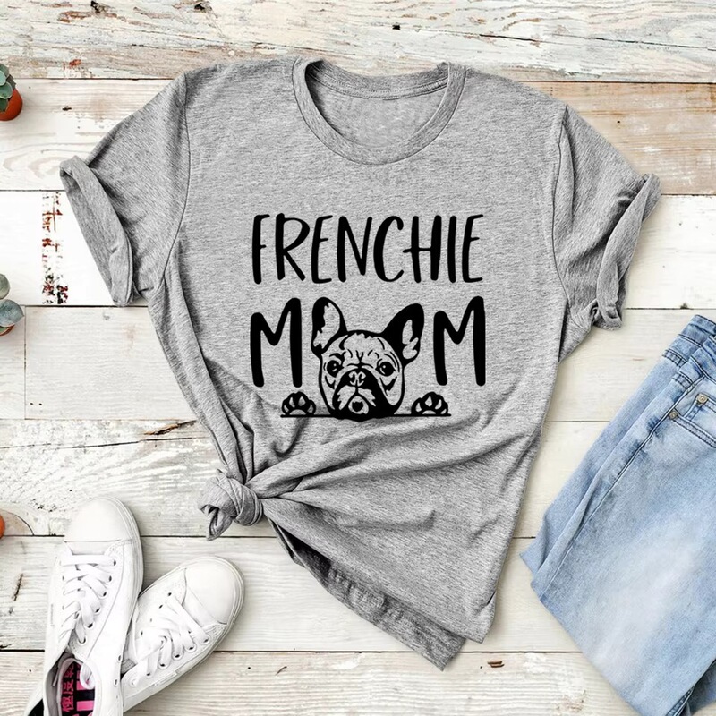 French Bulldog Mom Shirt, Dog Mom Shirt, Cute Dog Graphic T-shirt for Dog Moms French Bulldog Mom Shirt, Dog Mom Shirt, Cute Dog Graphic T-shirt for Dog Moms